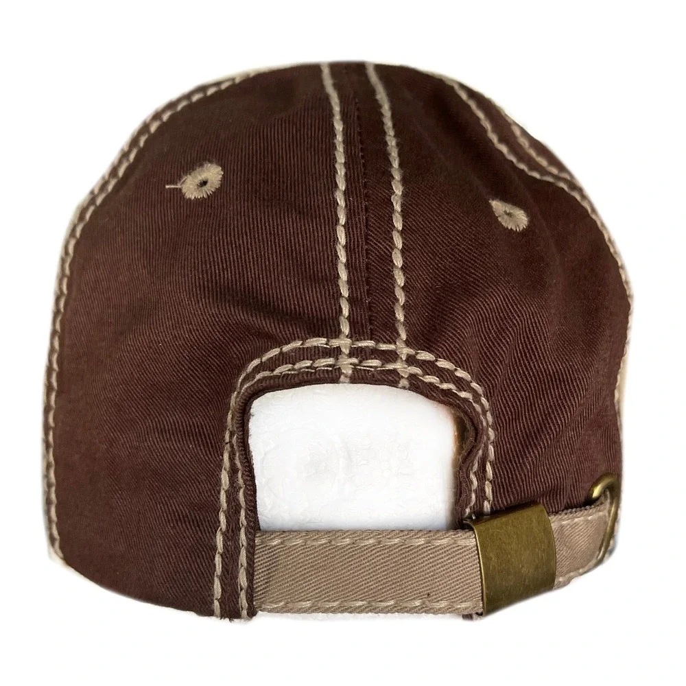 Texas Lone Star 6 Panel Baseball Cap Dad‎ Hat, Tan & Brown